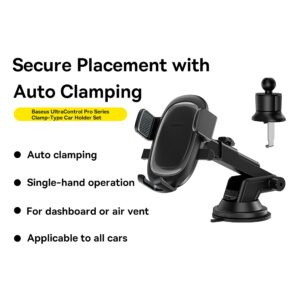 Baseus UltraControl Pro Series Clamp-Type Car Holder Set - Cluster Black