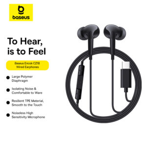 Baseus Encok CZ18 Wired Earphones Cluster Black