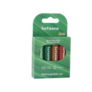 Batzone Ni-MH 2.0 Rechargeable Battery AA 1000 4Pcs